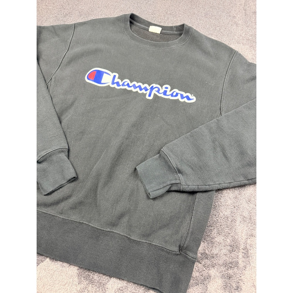 Champion Reverse Weave Sweatshirt Black Rock & Roll Hall‎ of Fame Mens Medium